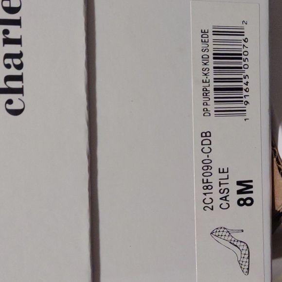 👣CHARLES DAVID Castle Stiletto Evening Dress Heels - Dark Purple footwear - Picture 13 of 13